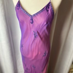 ANOPIA embroidered silk gown.